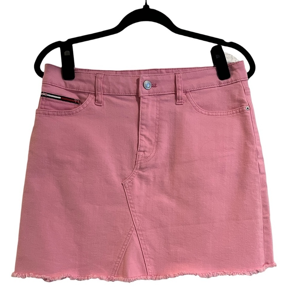 Tommy Hilfiger Pink Denim Mini Skirt- Size 6